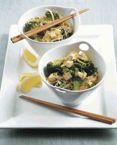 Tamari Tofu Stir-Fry Recipe with Rice Noodles